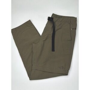 The‎ North Face Mens Convertible Hiking Pants Zip Off Green Khaki Size 38x30